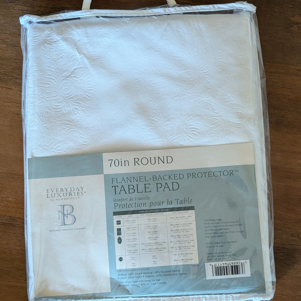 Everyday Luxuries By Newbridge White Table Pad